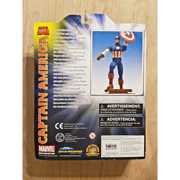 🗨🇺🇲 Marvel Select Classic Captain America Action Figure 2012 🇺🇲🗨 - Picture 2 of 2